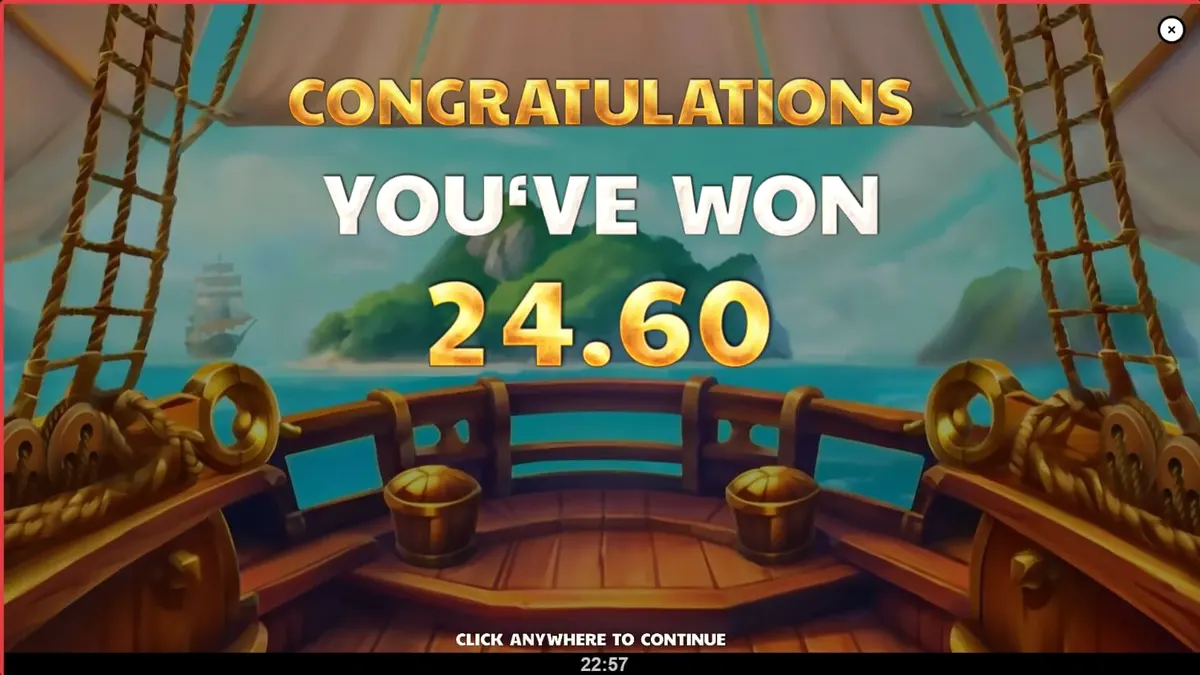 Tampilan visual slot Reel the Rum dengan tema bajak laut dan harta karun